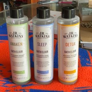 J.R. WATKINS Bath Elixir (one) in Awaken, Sleep, and Detox 6 oz, NIB